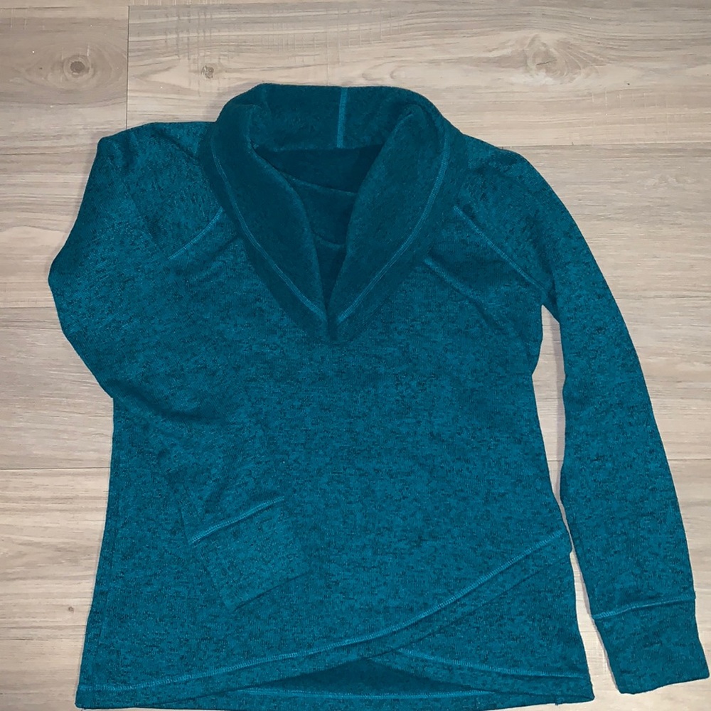 Ideology Teal Turquoise Cowl Neck Sweater Sweatshirt